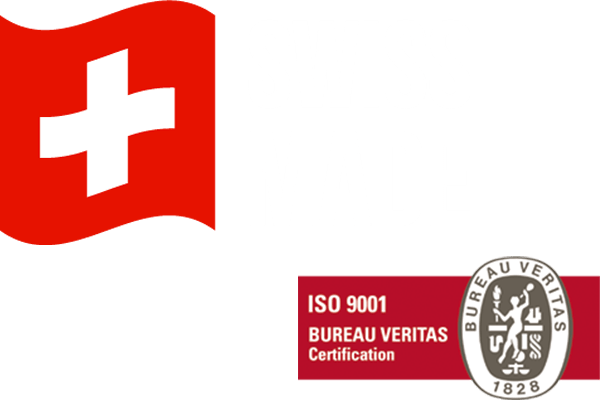 Swiss Made logo and ISO 9001 Certificate - image for About Us page.