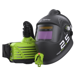 The Optrel Vegaview 2.5 PAPR Kit includes Vegaview 2.5 helmet and e3000x respirator.