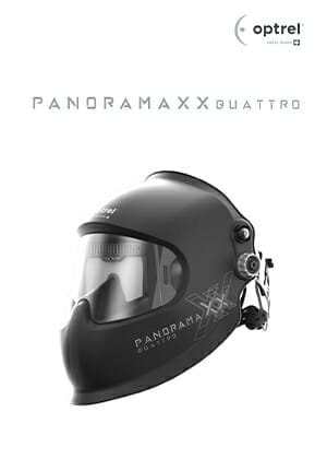 Panoramaxx Quattro Product Manual Cover featuring the Panoramaxx Quattro Helmet (Black) and Panoramaxx Quattro logo.